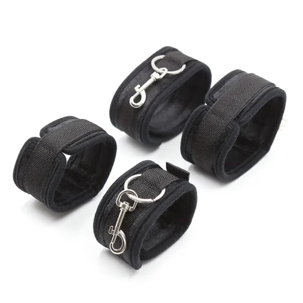 Restraint Set BDSM Bondage Handcuffs & Ankle Cuffs Slave On The Bed Open Leg Flirt Sex Toys For Women Couples Erotic No Vibrator - Image 5