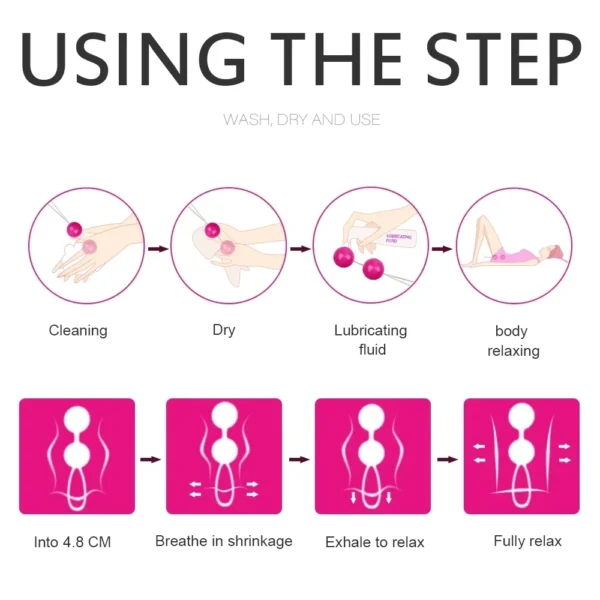 Beads Vaginal Ball Sex Toys for Women Hard ABS Smart Geisha Kegel Ball Simulator Vagina Chinese Ben Wa Ball Tightening Exerciser - Image 5