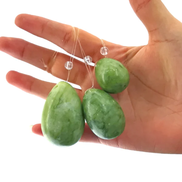 Natural Jade Egg Kegel Women Pelvic Floor Muscle Kegel Exercise Yoni Egg Massage ball Tightening Vaginal Ben Wa Ball Kegel Egg