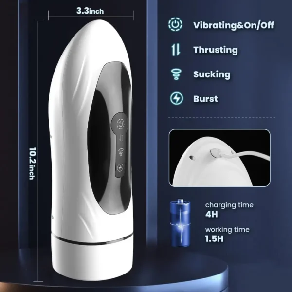 4IN1 Automatic Sucking Thrusting Male Masturbator Blowjob Vibration Masturbation Cup Vagina Massage Pussy Sex Toys Adult for Men - Image 6