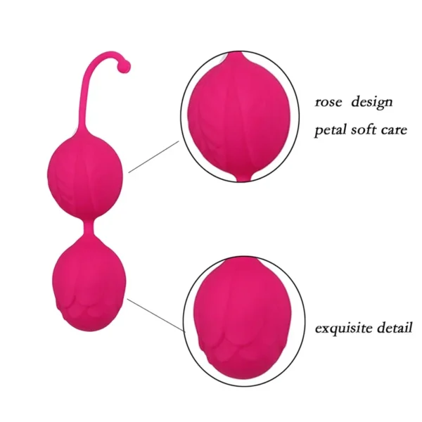 Silicone kegel Balls Hardening Vagina Balls Pelvic Sports Floor Ben Wa Geisha Muscle Contraction Adult Toys For Women rose sex - Image 3