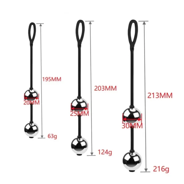 3 Size Metal Anal Beads Butt Plug Silicone Rope Geisha Balls Weighted Vaginal Kegel Exerciser Erotic Sex Toys for Woman - Image 5