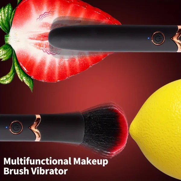 Vibrating Makeup Brush Massager Strong Shock Female Orgasm Clitoral Stimulator 10 Speed AV Wand Vibrator Adult Sex Toy for Women - Image 3