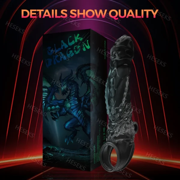 HESEKS Vibrator Ring Clear Cock Ring Extender Reusable Penis Sleeve Ultra-Soft Enlarger for Couples Vibrating Dildo Sex Toys Men - Image 6