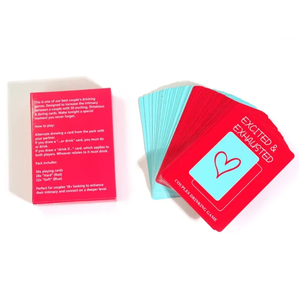Excited And Exhausted Adult Card Playing Game 50x Playing Cards Drinking Card Game Designed For Couples As It Helps To Strengthe - Image 4