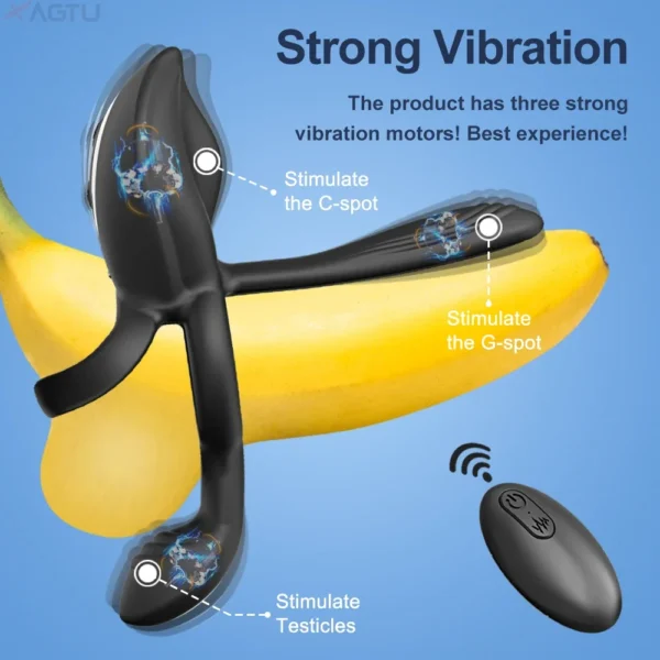 Cock Ring Vibrating for Men Ejaculation Delay Male Erectile Penis Ring G-Spot Clitoris Anal Stimulator Adult Sex Toy for Couples - Image 3