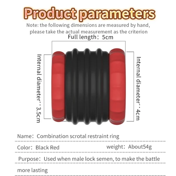 Scrotal testis Penis Ring Silicone Cock Ring Bdsm Sex Toys for Adult Male Gay Chastity Belt Lasting Sex Shop Delay Ejaculation - Image 6