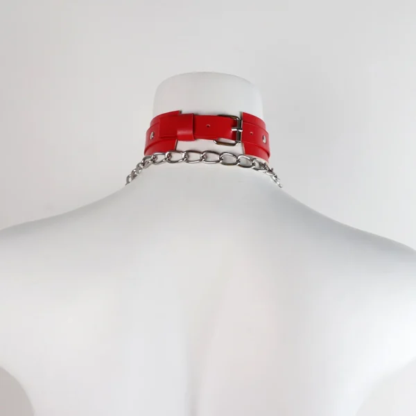 Slave Cosplay Juguetes Erotic of Bdsm Sexy Leash Ring Bondage Collar Toys with Steel Chain for Lover Role Play Posture Spreader - Image 6