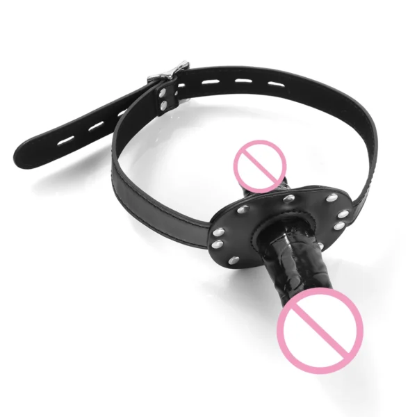Locking Belt Dildo Mouth Gag BDSM Gag Blow Job Training Bondage Harness Sex Adult Supplies Products Fetish Toys For Couples - Image 2