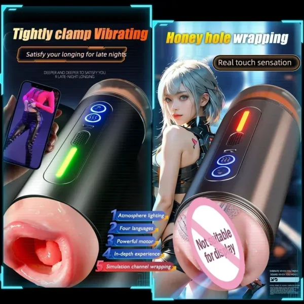 Male Masturbator Toys Automatic Masturbation Cup For Men Deep Throat Realistic Oral Vagina Suction Blowjob Vibrating Sex Machine - Image 4