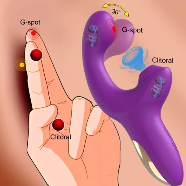 20 Speeds Powerful Dildo Vibrator for Women Clit Sucker Vacuum Clitoris Stimulator Adults Goods Finger Wiggling Adults Sex Toy - Image 7