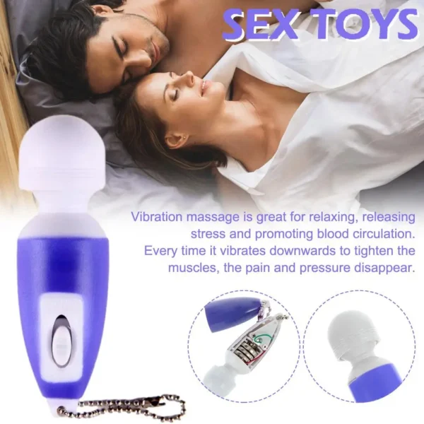 Portable Mini AV Vibrator For Women Magic Wand Clitoris Stimulator Plastic G-Spot Massager For Aldult Sex Toys
