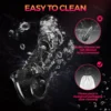 HESEKS Vibrator Ring Clear Cock Ring Extender Reusable Penis Sleeve Ultra-Soft Enlarger for Couples Vibrating Dildo Sex Toys Men - Image 5