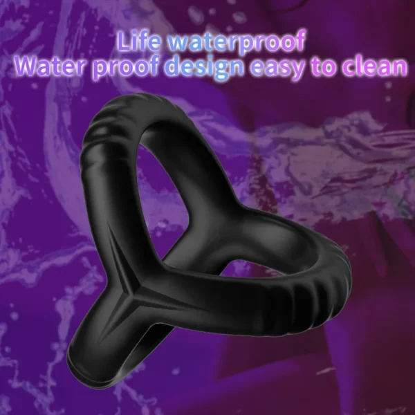 Penis Ring Reusable Silicone Semen Cock Ring Penis Enlargement Delayed Ejaculation Sex Toys For Men - Image 4