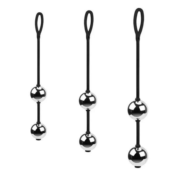 3 Size Metal Anal Beads Butt Plug Silicone Rope Geisha Balls Weighted Vaginal Kegel Exerciser Erotic Sex Toys for Woman - Image 4