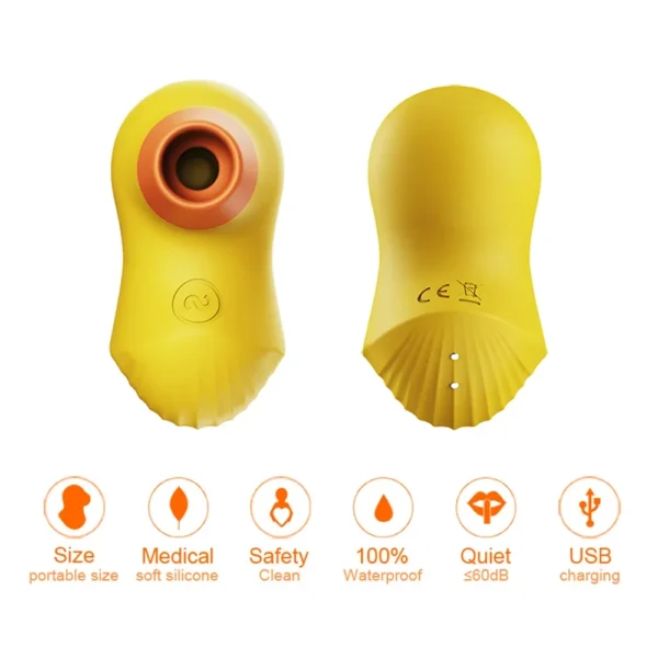 Behind its innocent toy look, this little yellow duck hides a concentrate of pleasure: targeted vibrations, clitoral stimulation and gentle suction for intimate moments as surprising as they are intoxicating. - Image 5