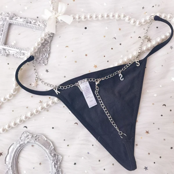 Women Sexy Metal Chain Lingerie Hot Erotic Sexy Costumes Porno Dress For Sex Naughty Female Underwear Thong Exotic G-string - Image 5