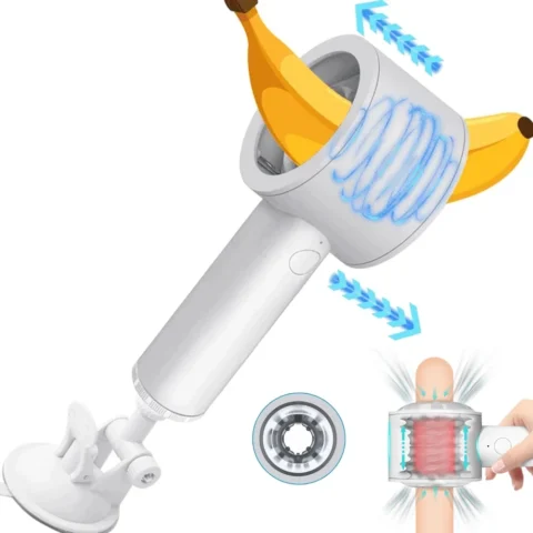 Sex Toys For Men - Male Mastubator Sex Toys Handsfree Automatic Telescopic Silicone Vagina Masturbation Blowjob Sexs Machine