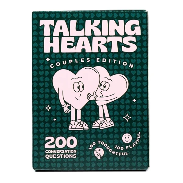 Talking Hearts Couple game for Date Nights Travel Adventures Gift for Couples 200 Questions 2 Wild Cards Dive into Deeper Bonds - Image 2
