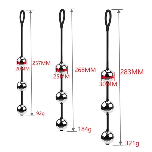 3 Size Metal Anal Beads Butt Plug Silicone Rope Geisha Balls Weighted Vaginal Kegel Exerciser Erotic Sex Toys for Woman - Image 6