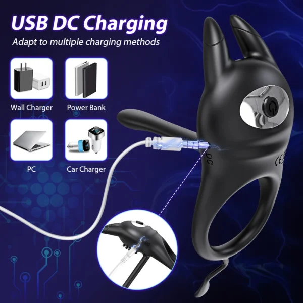Vibrating Penis Ring for Men Delay Ejaculation Cock Ring Male Penis Massager Clitoral G Spot Stimulation Sex Toys for Couples - Image 5