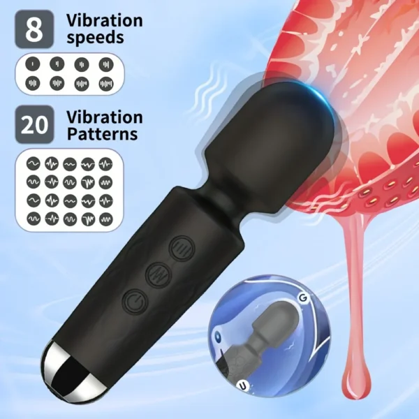 AV Vibrator Wand Sex Toys for Women 20 Powerful Patterns G Spot Clitoris Stimulation Massager Personal Masturbator Erotic Goods