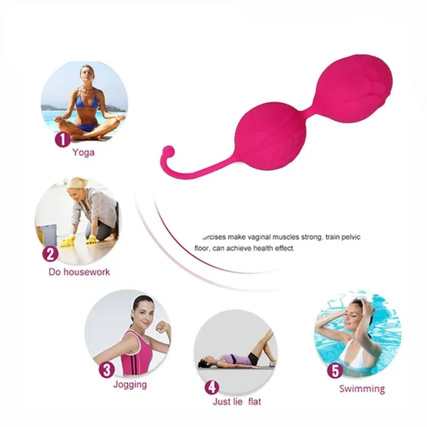 Silicone kegel Balls Hardening Vagina Balls Pelvic Sports Floor Ben Wa Geisha Muscle Contraction Adult Toys For Women rose sex - Image 4