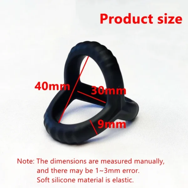 Penis Ring Reusable Silicone Semen Cock Ring Penis Enlargement Delayed Ejaculation Sex Toys For Men - Image 5