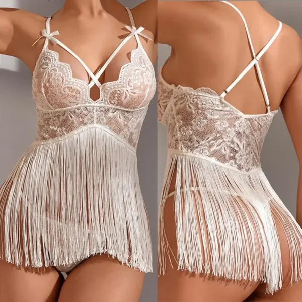 Sexy Erotic Lingerie Kit Women Temptation Lace Tassel Sensual Porn Underwear for Sex Hot Bodydolls Exotic Apparel Sex Sleepwear - Image 6