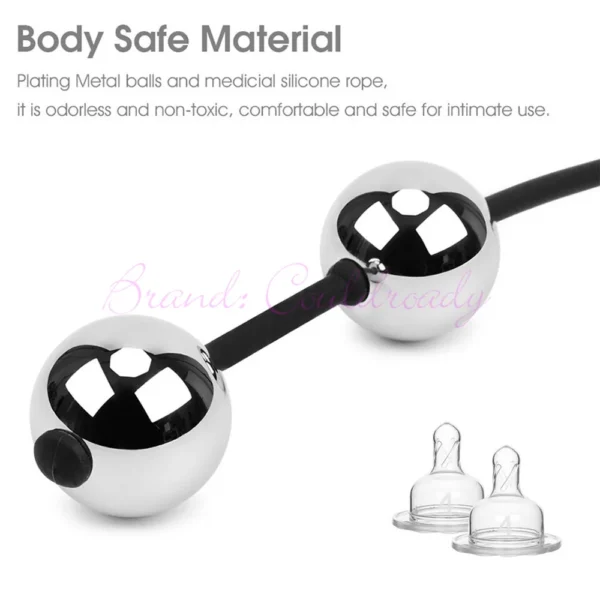 3 Size Metal Anal Beads Butt Plug Silicone Rope Ben Wa Geisha Balls Weighted Vaginal Kegel Exerciser Erotic Sex Toys for Woman - Image 2